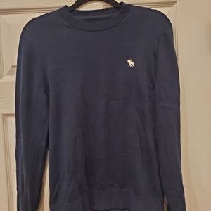 Men's Abercrombie and Fitch Navy blue crew neck sweater